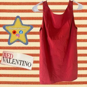 RED Valentino Elegant Red Sleeveless Dress